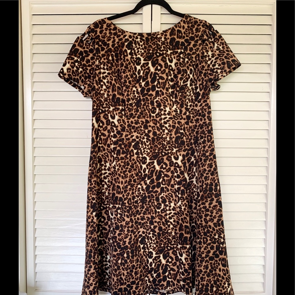 Leopard Fit and flare dress. NWOT